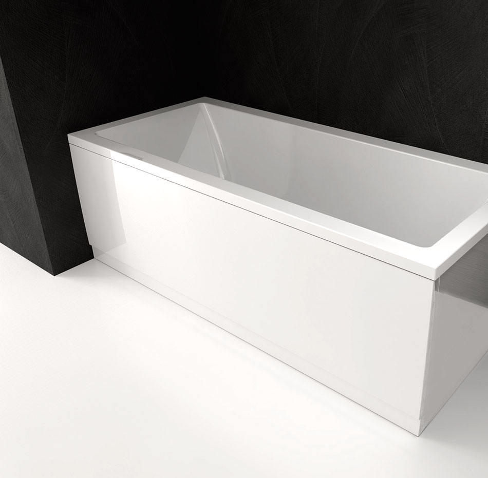 Polysan Accessoires - Garniture de vidage et de trop-plein pour baignoire,  avec alimentation, avec bowden, longueur 775 mm, noir mat 71685B